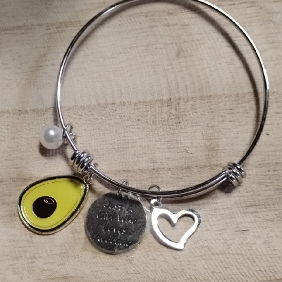 Jewelry - Silver Tone  Avocado Charm Bracelet